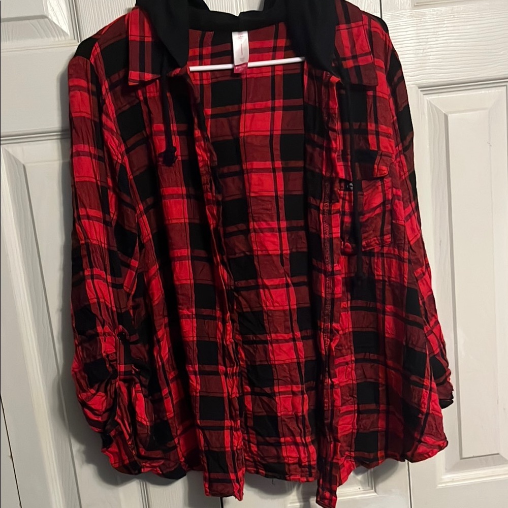 Red and Black Plaid Shirt